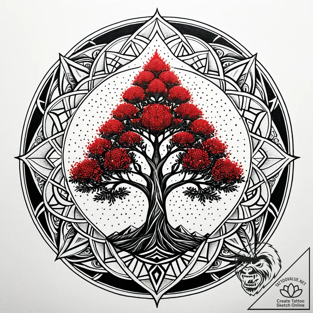 A powerful burning bush, biblical,, artistic... - style Jaeger Simple - tattoo sketch (11.11.2025 00:04)