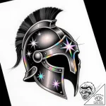 Onyx helm devouring starlight, tattoo flash s… – style Flux Inscriptions – tattoo sketch (11.11.2025 00:13)