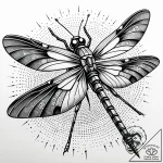 Mechanical dragonfly, ink illustration for ta… – style Jaeger Simple – tattoo sketch (11.11.2025 00:16)