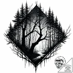 Tat tattoo sketch, branchвђ™s silhouette fadi… – style Jaeger Mini – tattoo sketch (11.11.2025 00:18)