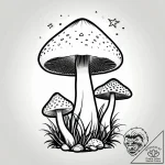 Mushroom spores beneath crescent moon, concep… – style Jagger Old – tattoo sketch (11.11.2025 00:22)