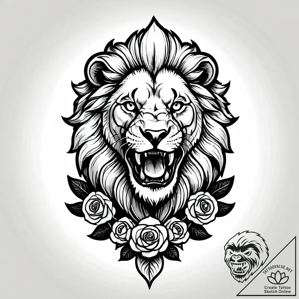 Tattoo sketch, hercules battling the nemean l... - style Jagger Old - tattoo sketch (11.11.2025 00:34)