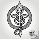 Nether serpent devouring flame, tattoo flash… – style Jagger Old – tattoo sketch (11.11.2025 00:45)