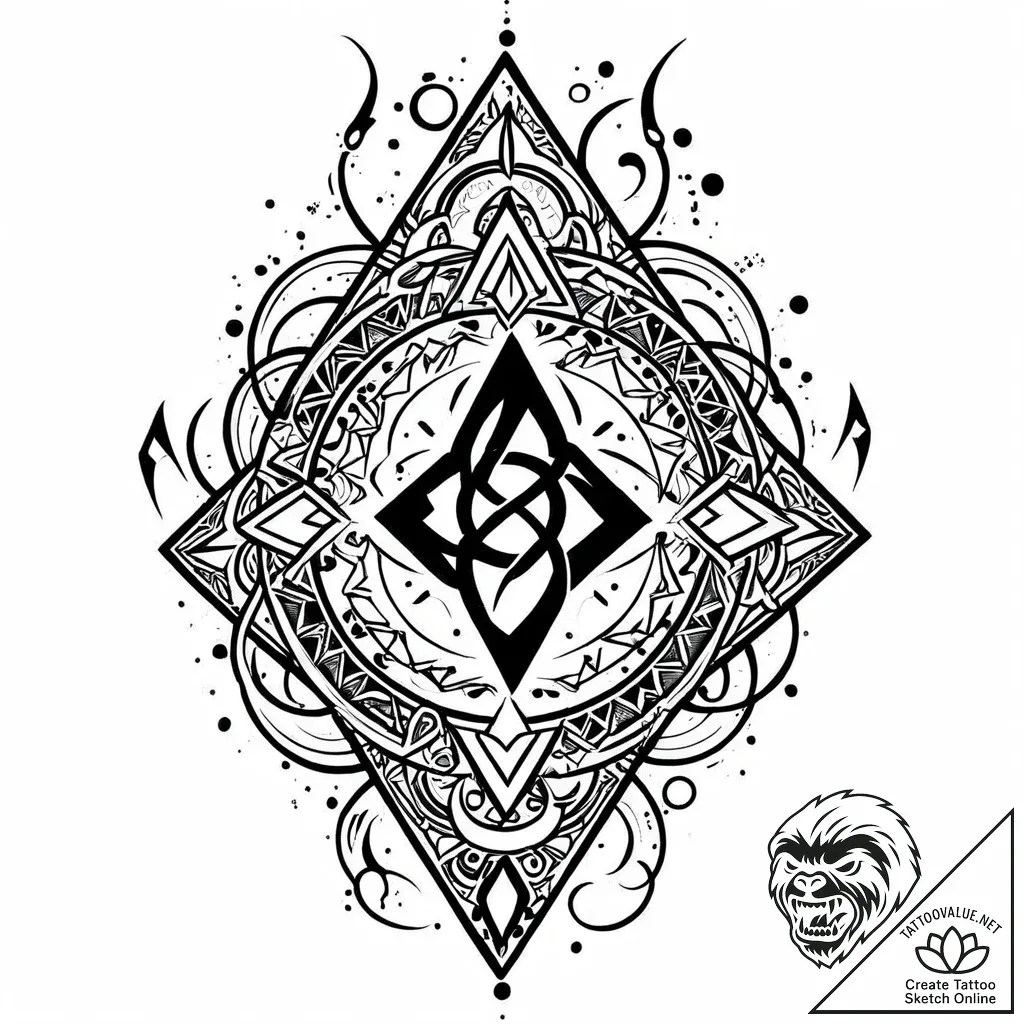 Tat tattoo sketch, nimonaвђ™s silhouette surr... - style Jaeger Mini - tattoo sketch (11.11.2025 01:19)