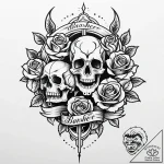 Banshee screaming silent, visible soundwaves,… – style Jaeger Mini – tattoo sketch (11.11.2025 02:07)