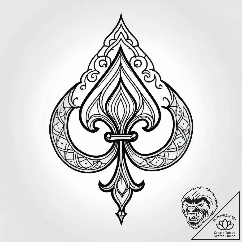 Fleur-de-lis, representing royalty, faith, an... - style Jagger Old - tattoo sketch (11.11.2025 03:21)