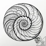 Golden ratio (fibonacci spiral) applied to a… – style Jaeger Mini – tattoo sketch (11.11.2025 03:55)