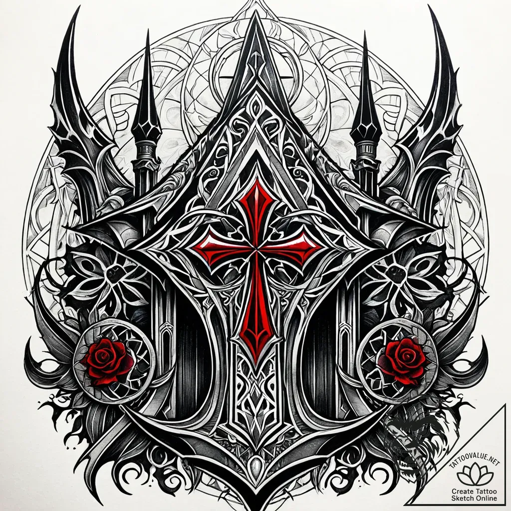 Ghost relic beneath spectral spire, artistic... - style Jaeger Simple - tattoo sketch (11.11.2025 04:04)