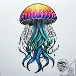 Tat tattoo sketch, glowing jellyfish pulsatin… – style Jagger Old – tattoo sketch (11.11.2025 04:43)