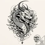 Iron dagger pierced by thorned vine, concept… – style Jaeger Mini – tattoo sketch (11.11.2025 05:04)