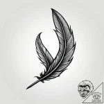 Burning feather with spectral glow, tattoo sk… – style Jagger Old – tattoo sketch (11.11.2025 05:07)