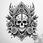 Eldritch monolith covered in incomprehensible… – style Jaeger Simple – tattoo sketch (11.11.2025 05:13)