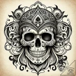 Skull with a data port in the temple, artisti… – style Jaeger Simple – tattoo sketch (11.11.2025 05:36)