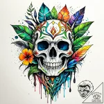 Jungle relic beneath bone roots, concept art… – style Jaeger Simple – tattoo sketch (11.11.2025 05:48)