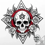 Tattoo sketch, skull decorated with mystical… – style Jaeger Mini – tattoo sketch (11.11.2025 05:52)