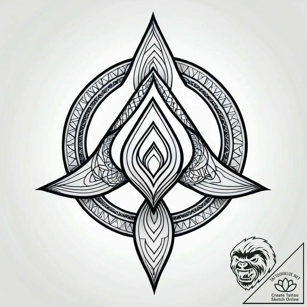 Abyssal serpent in stormy sea, tattoo line ar... - style Jagger Old - tattoo sketch (11.11.2025 05:55)