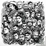 Pop culture & historical, artistic tattoo ske… – style Jaeger Simple – tattoo sketch (11.11.2025 06:46)