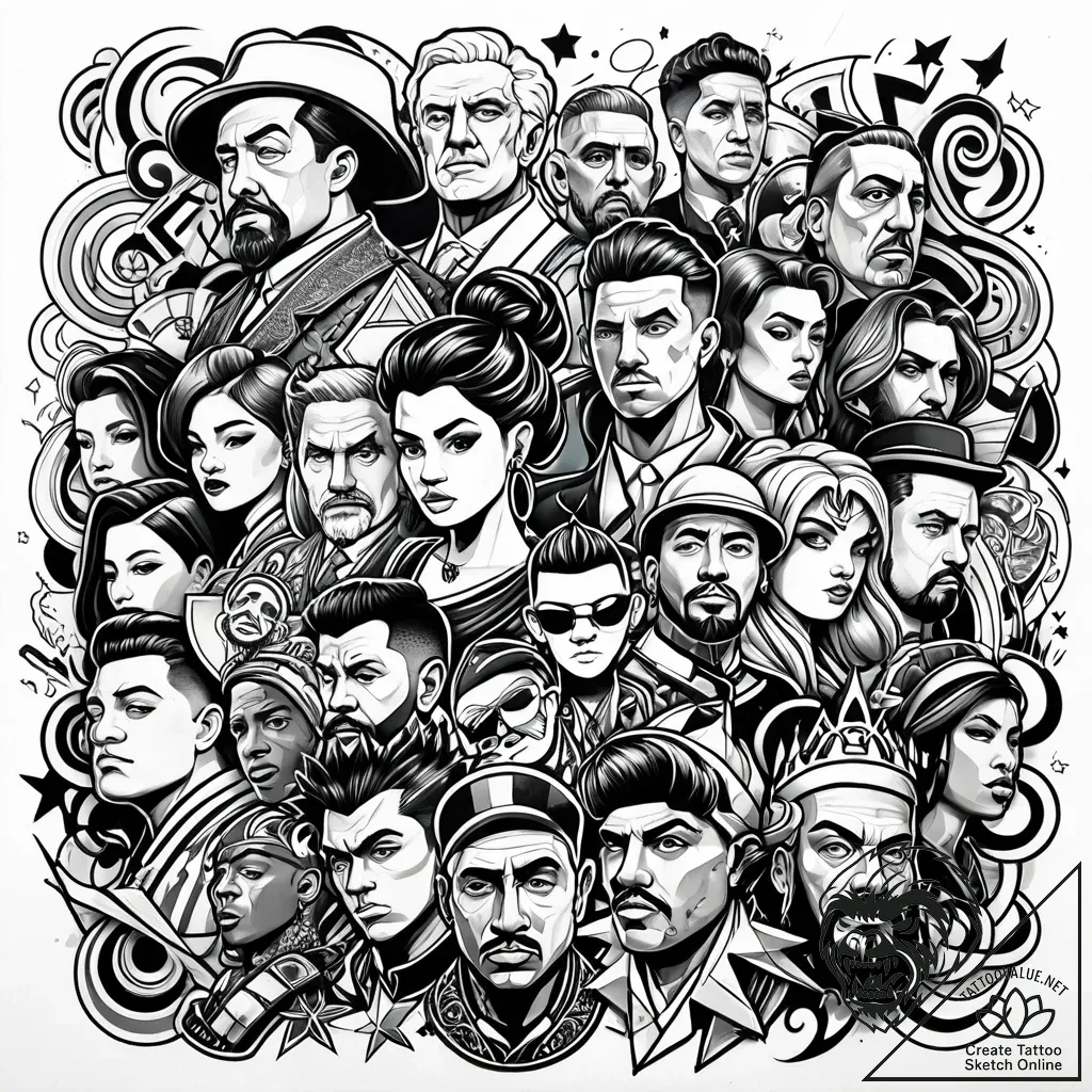 Pop culture & historical, artistic tattoo ske... - style Jaeger Simple - tattoo sketch (11.11.2025 06:46)