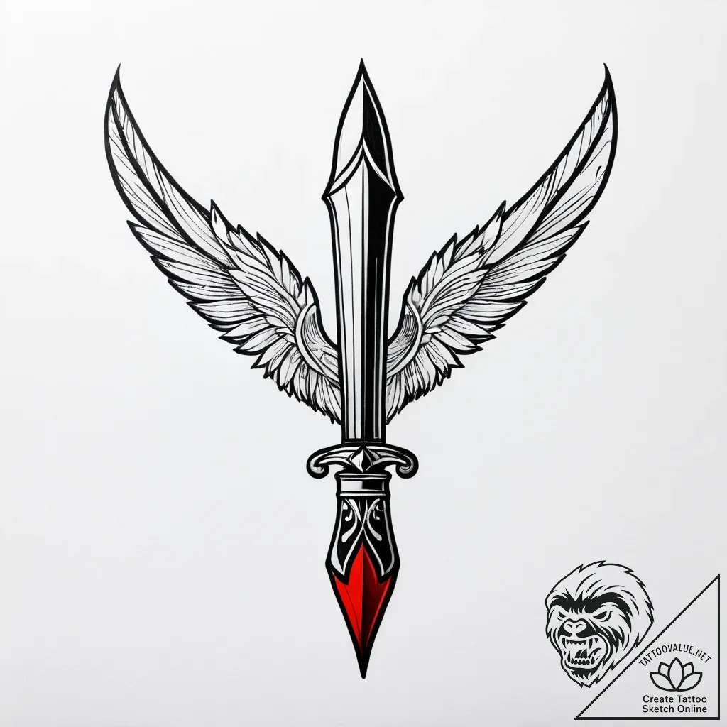 Quill piercing ancient scroll, artistic tatto... - style Jagger Old - tattoo sketch (11.11.2025 07:03)