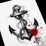 Abyssal anchor entangled in ghostly seaweed,… – style Flux Inscriptions – tattoo sketch (11.11.2025 07:19)