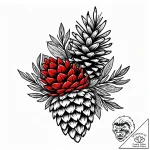 Tattoo sketch, minimalist pine cone with few… – style Jaeger Mini – tattoo sketch (11.11.2025 07:24)