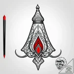 A thimble, tattoo sketch design, on a clean w… – style Jagger Old – tattoo sketch (11.11.2025 07:40)