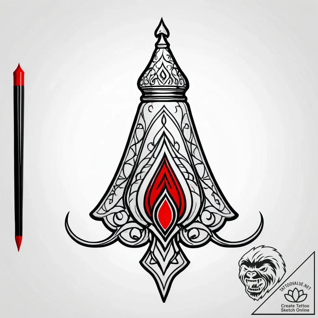 A thimble, tattoo sketch design, on a clean w... - style Jagger Old - tattoo sketch (11.11.2025 07:40)