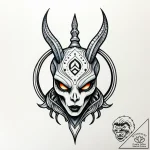 Alien head giving a peace sign, ink illustrat… – style Jagger Old – tattoo sketch (11.11.2025 08:28)