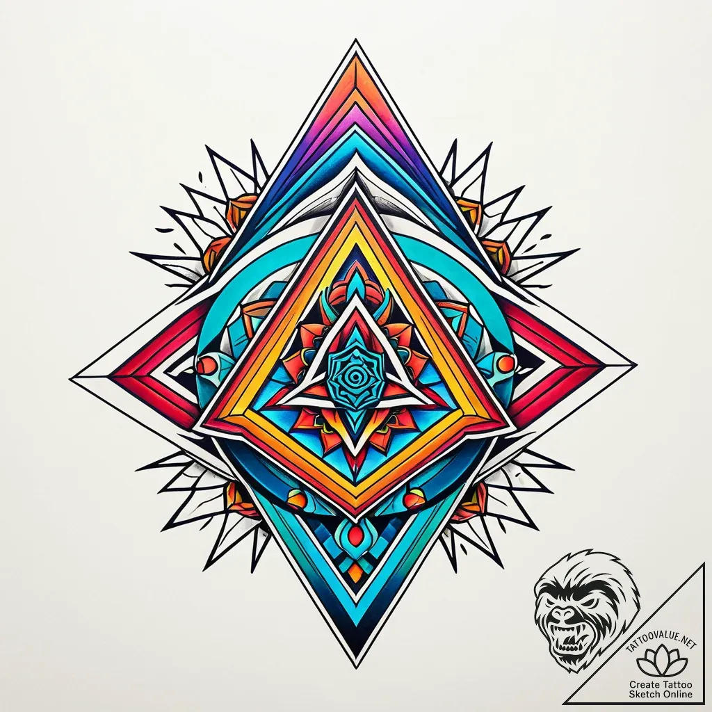 Jagged blade through spectral rift, tattoo dr... - style Jaeger Simple - tattoo sketch (11.11.2025 08:45)