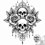 Unalome, tattoo flash sheet design, dynamic c… – style Jaeger Mini – tattoo sketch (11.11.2025 08:49)