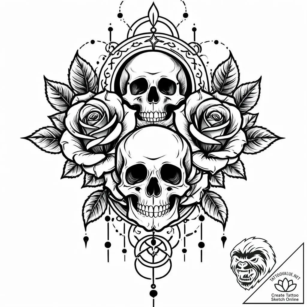 Unalome, tattoo flash sheet design, dynamic c... - style Jaeger Mini - tattoo sketch (11.11.2025 08:49)
