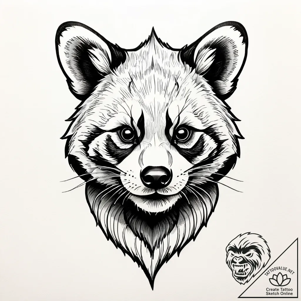 Tattoo sketch, mei leeвђ™s face blending with... - style Jagger Old - tattoo sketch (11.11.2025 09:27)