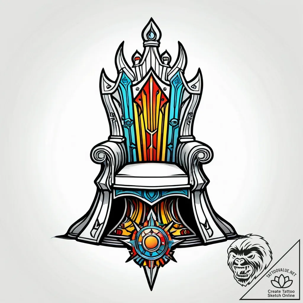 Iron throne made of melted down satellite par... - style Jagger Old - tattoo sketch (11.11.2025 09:40)