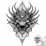 Thermal vision of a creature hiding in the da… – style Jaeger Mini – tattoo sketch (11.11.2025 11:13)