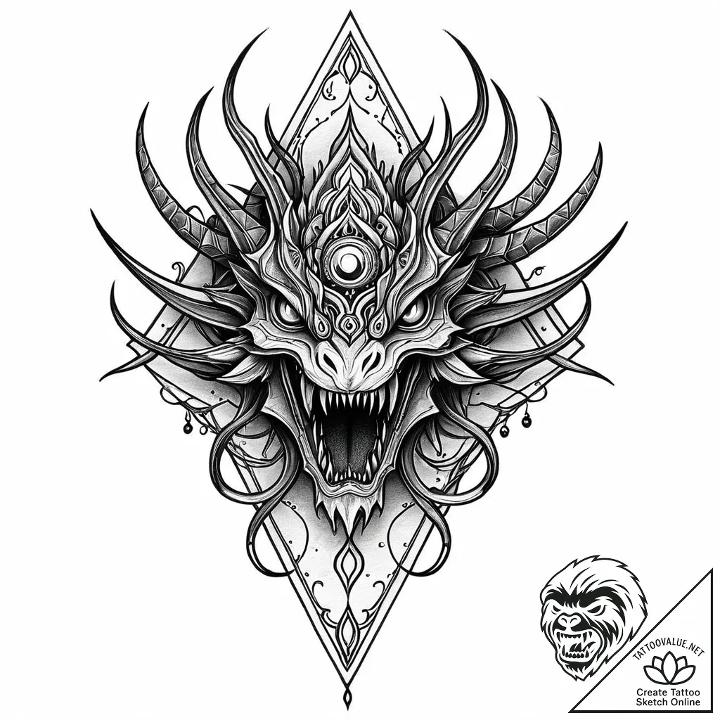 Thermal vision of a creature hiding in the da... - style Jaeger Mini - tattoo sketch (11.11.2025 11:13)