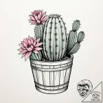 Tat tattoo sketch, cluster of barrel cacti wi… – style Jaeger Simple – tattoo sketch (11.11.2025 11:58)
