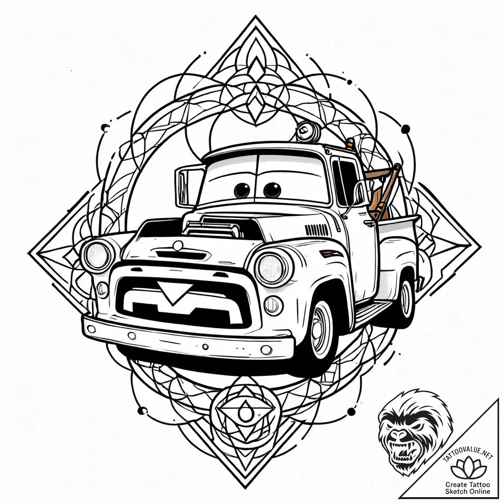 Eskizto, tattoo sketch, mater with license pl... - style Jaeger Mini - tattoo sketch (11.11.2025 12:01)