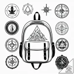 A detailed backpack with travel badges, wande… – style Jagger Old – tattoo sketch (11.11.2025 12:40)