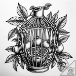 Pomegranate vines through bone cage, artistic… – style Jaeger Simple – tattoo sketch (11.11.2025 12:58)