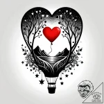 Tat tattoo sketch, romantic silhouette holdin… – style Jagger Old – tattoo sketch (11.11.2025 13:28)