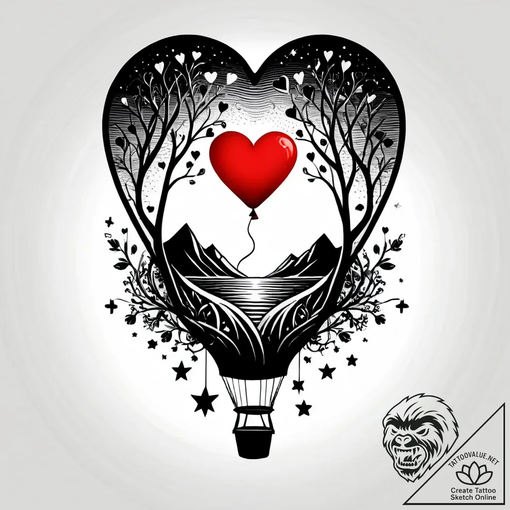 Tat tattoo sketch, romantic silhouette holdin... - style Jagger Old - tattoo sketch (11.11.2025 13:28)