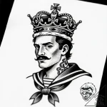 Kris blade crowned in ivy, concept art for ta… – style Flux Inscriptions – tattoo sketch (11.11.2025 13:43)