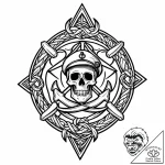 Bone amulet wrapped in sinew, tattoo flash sh… – style Jaeger Mini – tattoo sketch (11.11.2025 14:01)