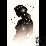 Eskizto, tattoo sketch, eve silhouette with s… – style Flux Inscriptions – tattoo sketch (11.11.2025 14:43)