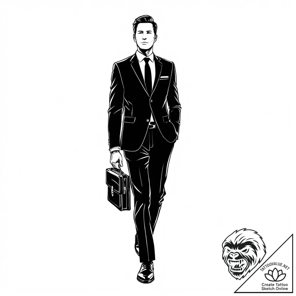 Tat tattoo sketch, businessmanвђ™s suit with... - style Jaeger Mini - tattoo sketch (11.11.2025 15:01)