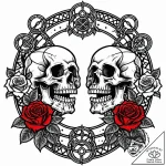 A classic boxing ring under stadium lights, f… – style Jaeger Mini – tattoo sketch (11.11.2025 15:25)