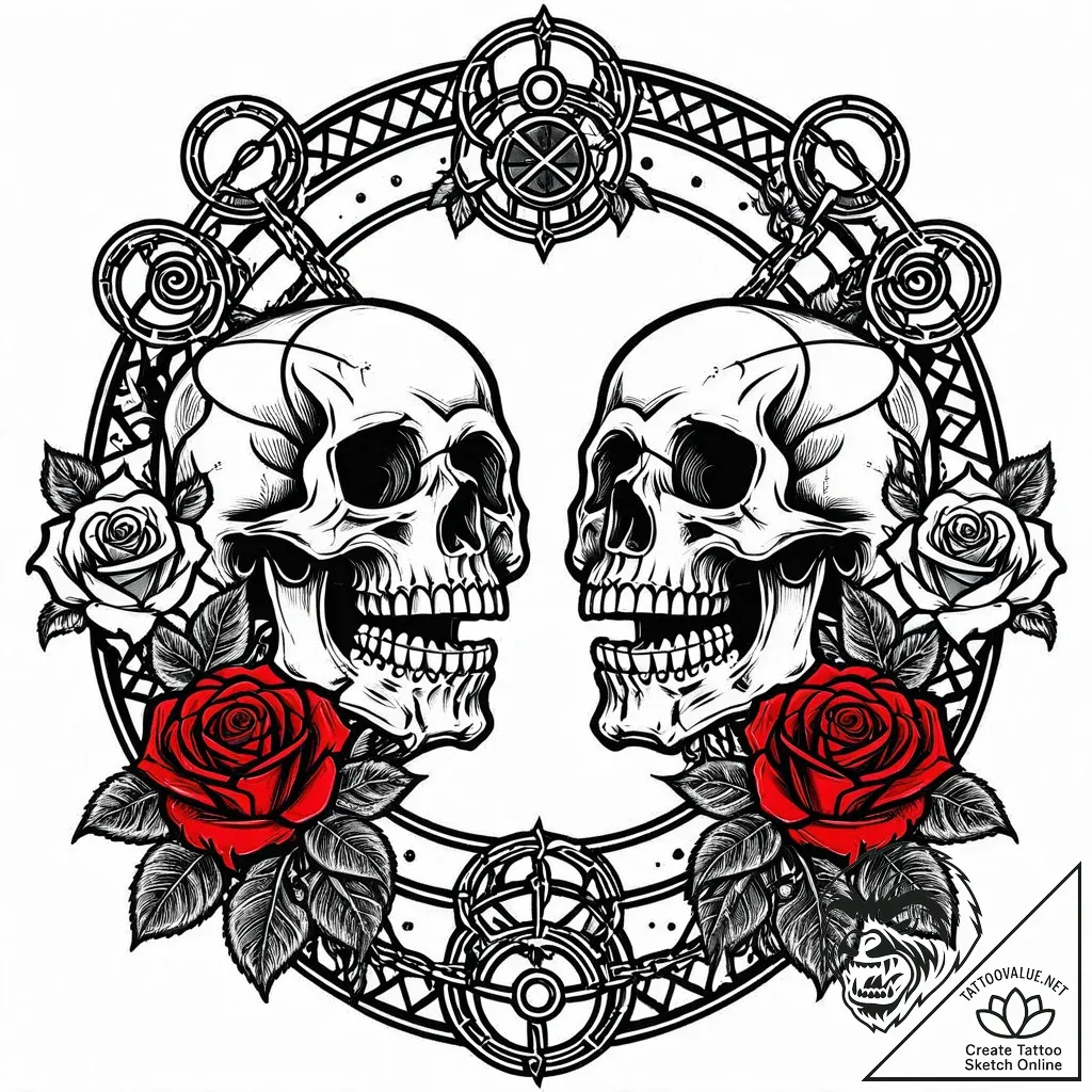 A classic boxing ring under stadium lights, f... - style Jaeger Mini - tattoo sketch (11.11.2025 15:25)