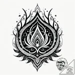 Dark portal opening in forest, concept art fo… – style Jagger Old – tattoo sketch (11.11.2025 15:39)