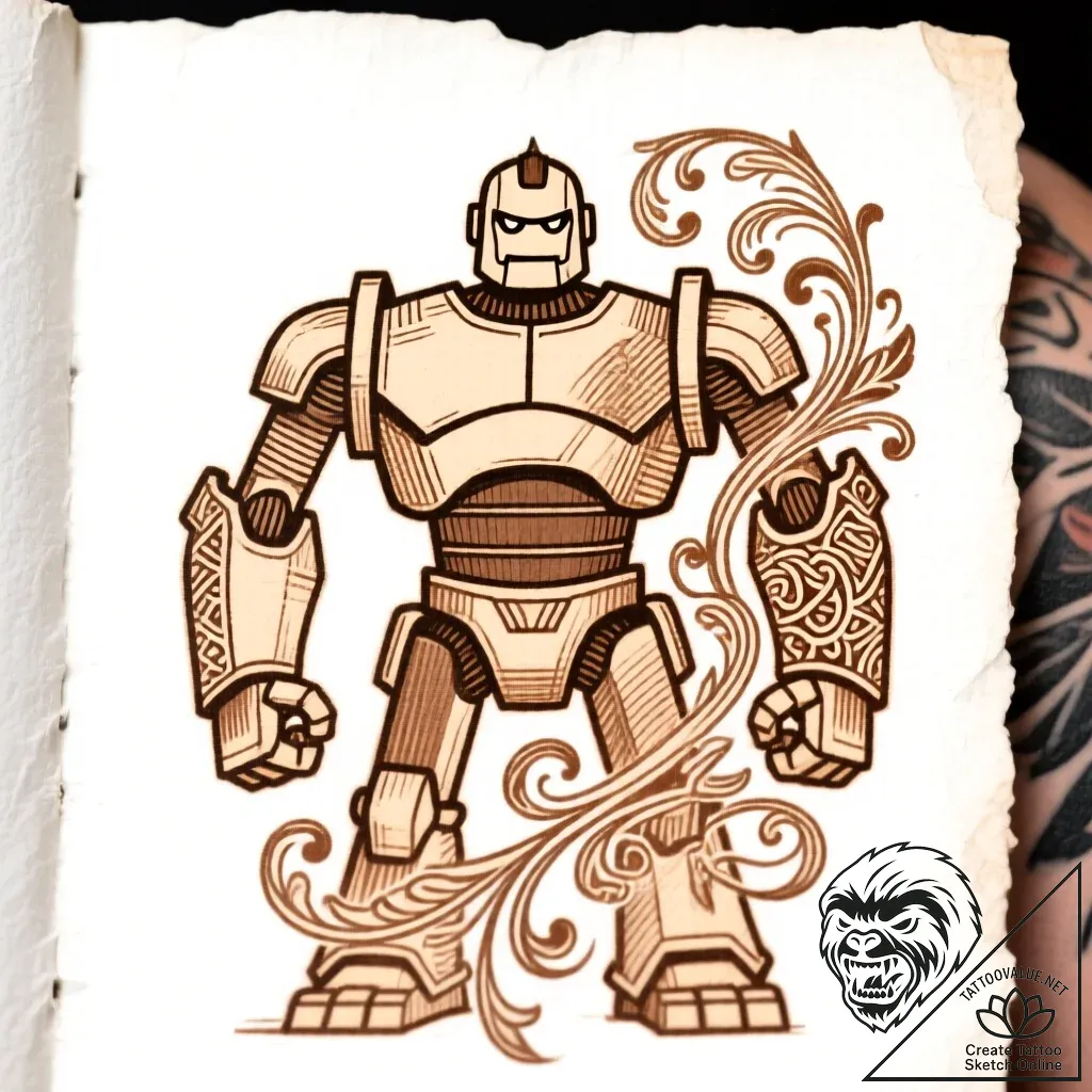 The iron giant, tattoo flash sheet design, cl... - style Flux Inscriptions - tattoo sketch (11.11.2025 15:43)