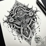Zircon blade beneath spectral rift, artistic… – style Jaeger Simple – tattoo sketch (11.11.2025 16:58)